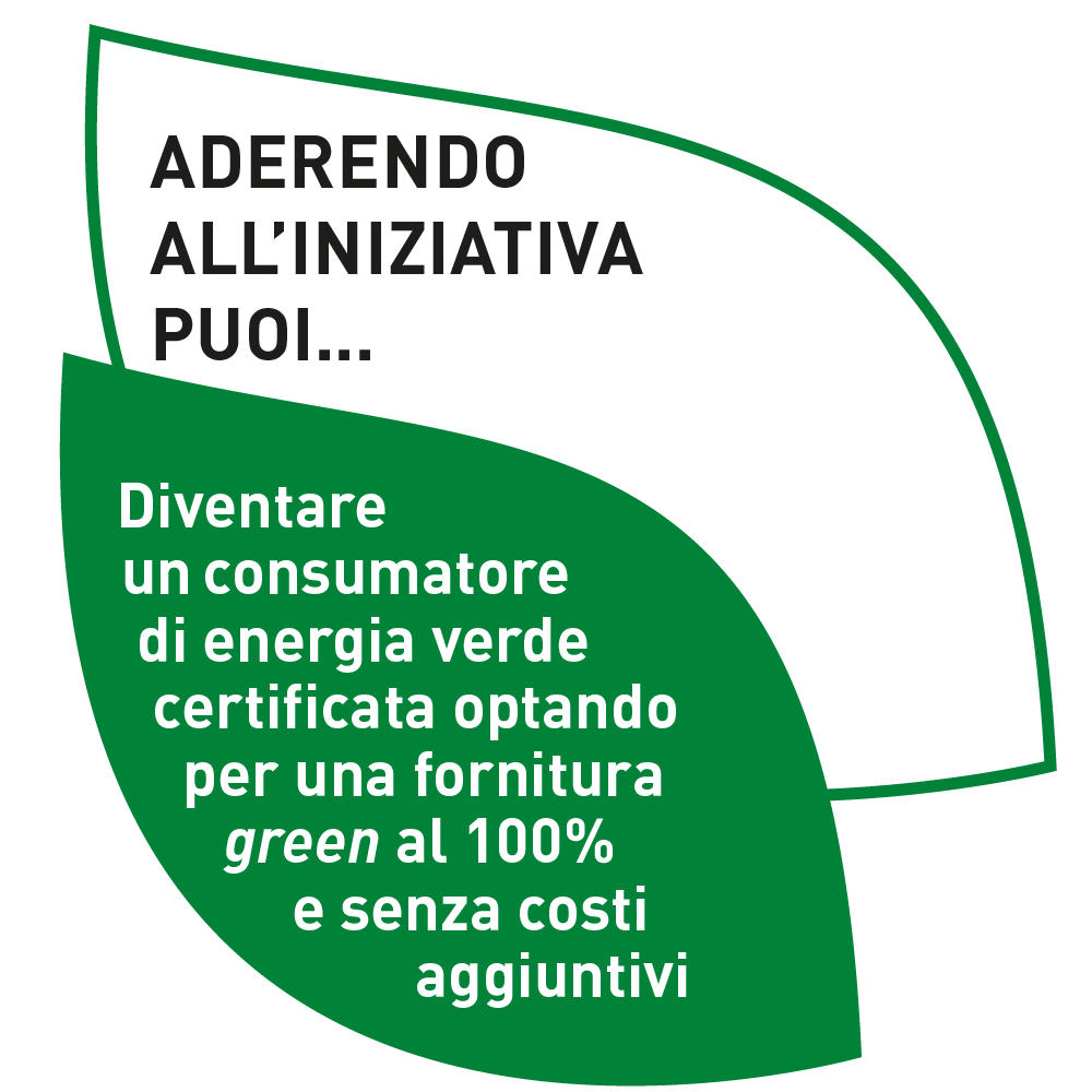 Diventare un consumatore di energia verde certificata optando per una fornitura green al 100% e senza costi aggiuntivi